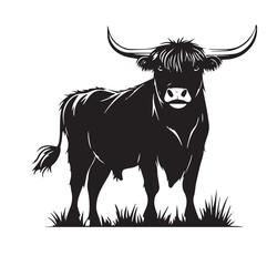 vector illustration of a cow