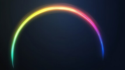 Obraz premium Abstract rainbow arc on dark background