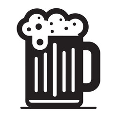 Enjoying a Refreshing Mug of Craft Beer Vector Illustration
