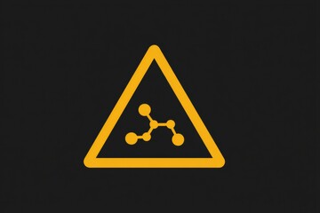 Caffeine Molecule Symbol Within Caution Triangle Indicating Potential Risks Associated With Consumption
