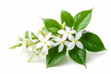 white flowers on white background
