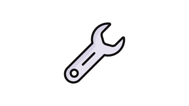 spanner Blue out line vector design