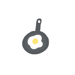fried egg in a frying pan