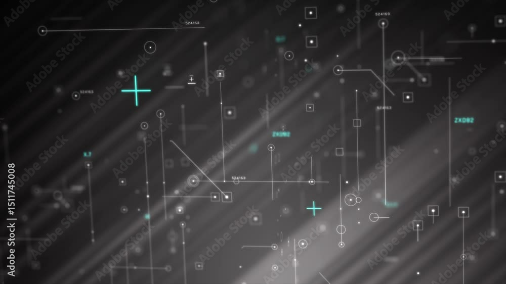 Poster abstract background digital grid with circuit lines