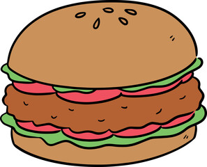 Illustration of burger
