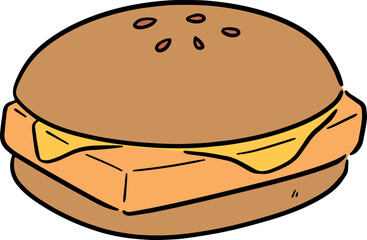 Illustration of burger
