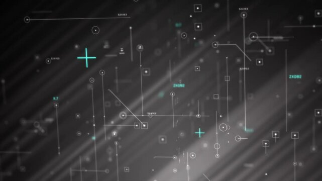 Abstract background digital grid with circuit lines