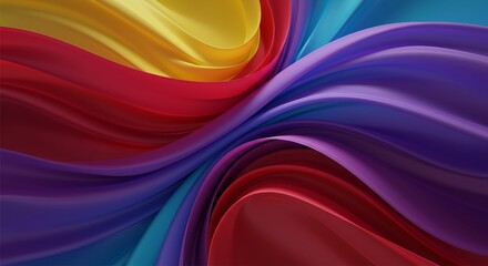 Dynamic Textile-Inspired 3D Render &mdash; Fluid Layers and Soft Shadows