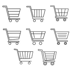 Shopping Cart Icon silhouette vector illustration