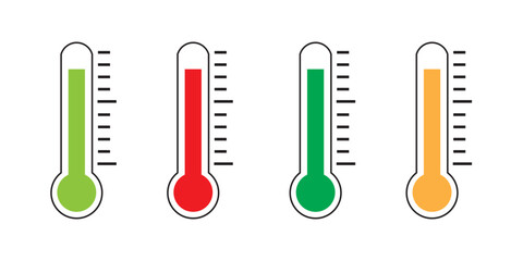 Thermometer icon set. temperature thermometer Symbol. Temperature sign. for mobile concept and web design. vector illustration on white background