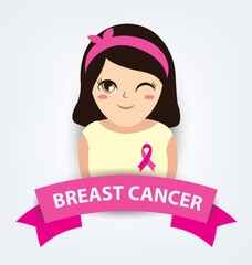 healthcare and medicine concept. pink breast cancer awareness ribbon vector illustration.