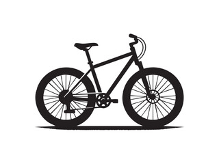 Minimalist Bicycle Silhouette – Sport, Nature, and Motivation Theme.