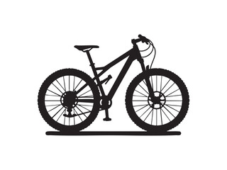 Obraz premium Minimalist Bicycle Silhouette – Sport, Nature, and Motivation Theme.