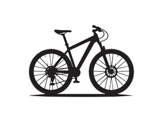 Fototapeta premium Minimalist Bicycle Silhouette – Sport, Nature, and Motivation Theme.