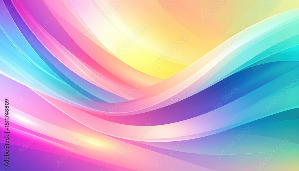 Poster dynamic abstract waves colorful background digital art vibrant environment fluid viewpoint creative 