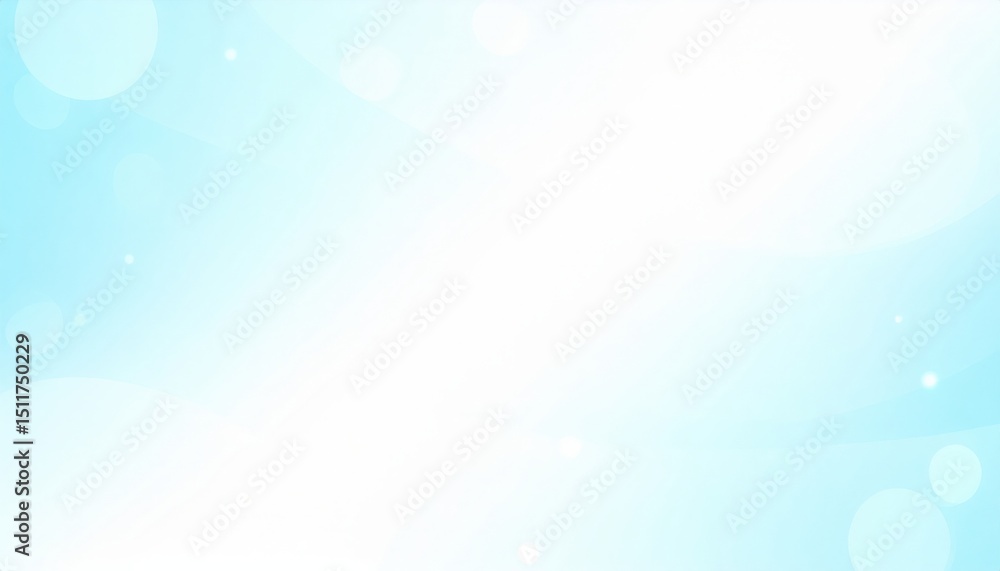 Poster bright blue background with soft light effects conceptual design digital art tranquil environment ab