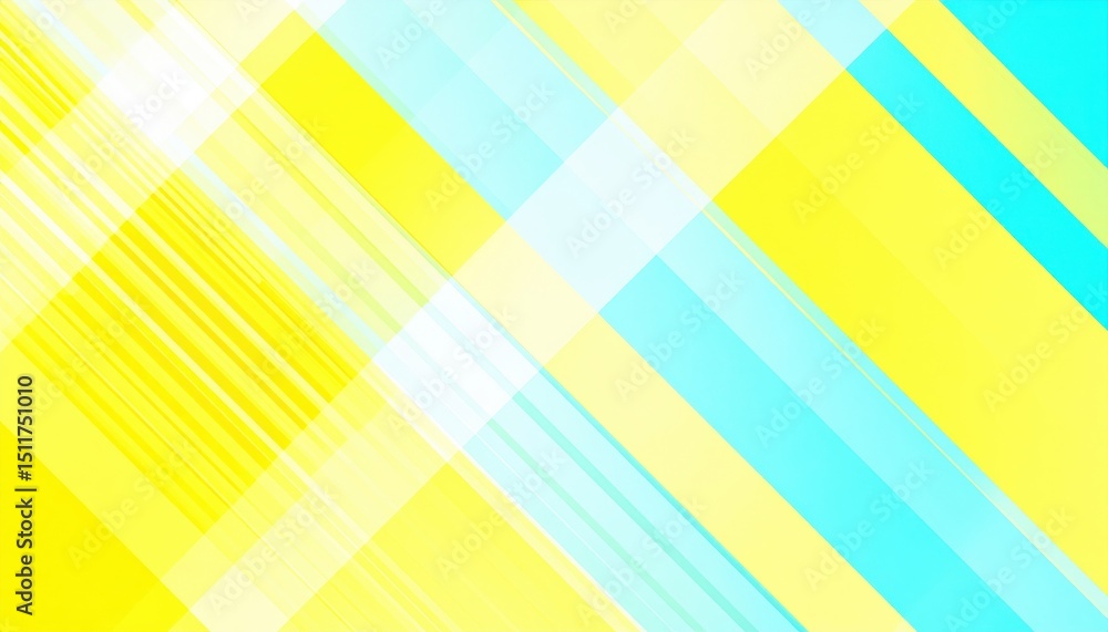 Poster dynamic yellow and blue abstract patterns digital art vibrant colors modern design close-up view vis