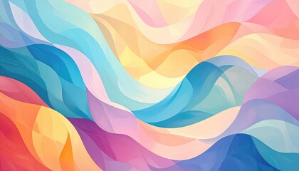 Vibrant abstract waves digital art colorful background dynamic environment artistic viewpoint modern concept