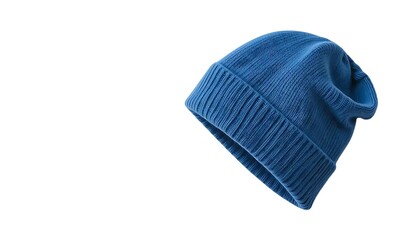 blue knitted cap