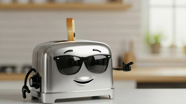4K Dancing Toaster &ndash; Humorous Kitchen Animation