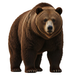 Fototapeta premium brown bear on white background