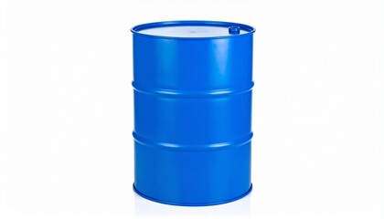 Plastic barrel blue isolated on white background 