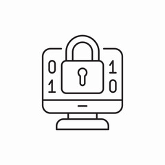 computer binary code icon vector sign