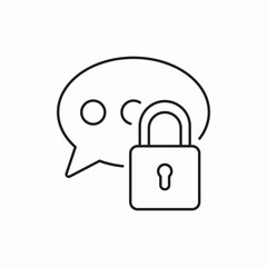 chat message security icon vector sign