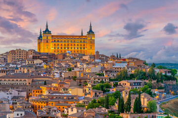Toledo city skyline, cityscape of  Spain
