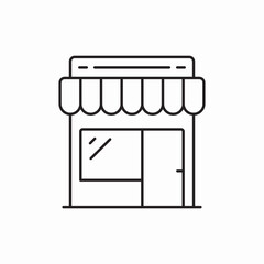 shop store market icon vector sign
