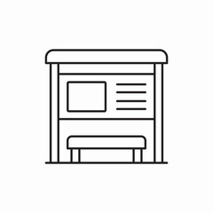 bus stop icon vector sign