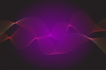 Abstract Swirling Particle Wave Flowing Dark and Purple Space
