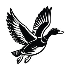 Obraz premium Flying duck svg