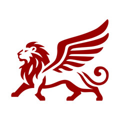 Winged Lion Heraldry Icon