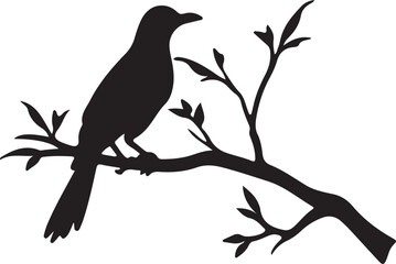Naklejka premium bird on a branch