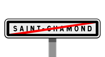 Panneau de sortie Saint-Chamond, Loire, Auvergne-Rhône-Alpes