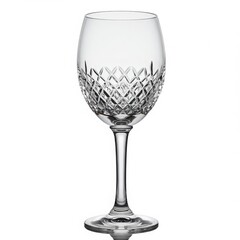 Elegant crystal wine glass isolated on transparent background for drinkware, barware, and special occasion use.