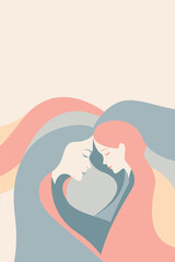 Mother, Daughter, Woman, Women, Communication, Person, Loneliness, Intricacy ,Solution, Love, Mind, Relationship, Freedom, Dreams, Thoughts, Vector, Artwork