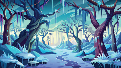 tropical fish in aquarium  vector 