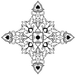  modern mandala design , abstract mandala ornament, black mandala design.