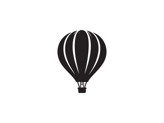Obraz premium Hot Air Balloon Silhouette Over Mountains with Clouds – Flight, Serenity, and Landscape Beauty.