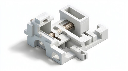 a detailed view of a modern industrial component, showcasing intricate design and engineering