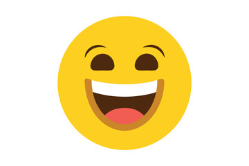 Fototapeta premium Classic yellow smiling face vector illustration