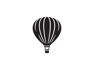 Obraz premium Hot Air Balloon Silhouette at Sunrise – Travel and Adventure Concept.