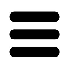 Obraz premium Hamburger Menu Icon – Classic Black Three-Line Vector Symbol for Mobile Apps, UI, and Web Design