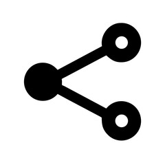 Share Icon – Black Vector Symbol for Social Media, Web UI, Mobile Apps, and Communication

