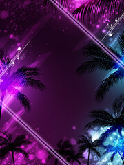 Bright Neon Music Poster
