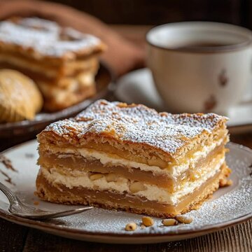 torta della nonna slices dessert video