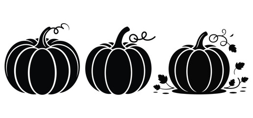 This vector illustration showcases a set of healthy autumn vegetables, including an orange pumpkin, perfect for Thanksgiving or fall harvest decoration