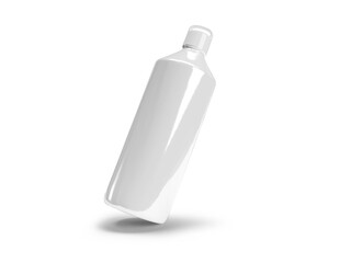 3D Illustration of Metal Tumbler Mockup Scene on Isolated White Background